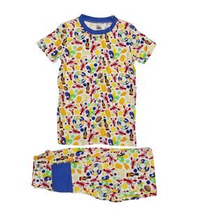 NWT Belle Cher 7/8T Mardi Gras Crawfish PJs